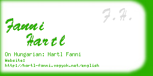 fanni hartl business card